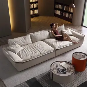 Sofá Seccional de cuero con tecnología de estilo moderno, juegos de sofás de 3-4 plazas CEFS035