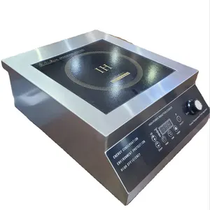 Cocina de Inducción wok individual, control de perilla de 3500W, estufa de inducción electromagnética comercial, venta al por mayor