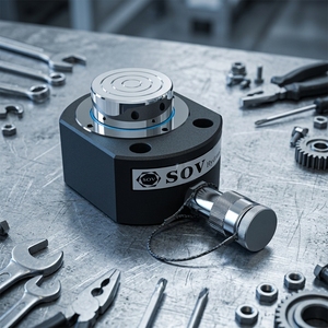 Vérin hydraulique à simple effet ultra bas profil en acier réglable 700 bars 100 tonnes RSM-1000, équivalent ENERPAC, durée de vie de 8 à 10 ans - Product Image 1