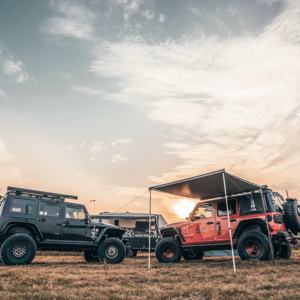 Auvent rétractable pour véhicule, tente de toit imperméable, abri pour véhicule SUV, <span class=keywords><strong>camion</strong></span>, accessoires pour 4 coureurs, noir (2x2.5M) - Product Image 4