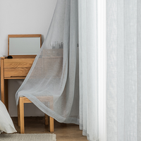 Innermor Luxe Élégant Solide Blanc Sheer Rideaux Tulle Voiles pour Salon Chambre Décoratif Fenêtre Revêtements