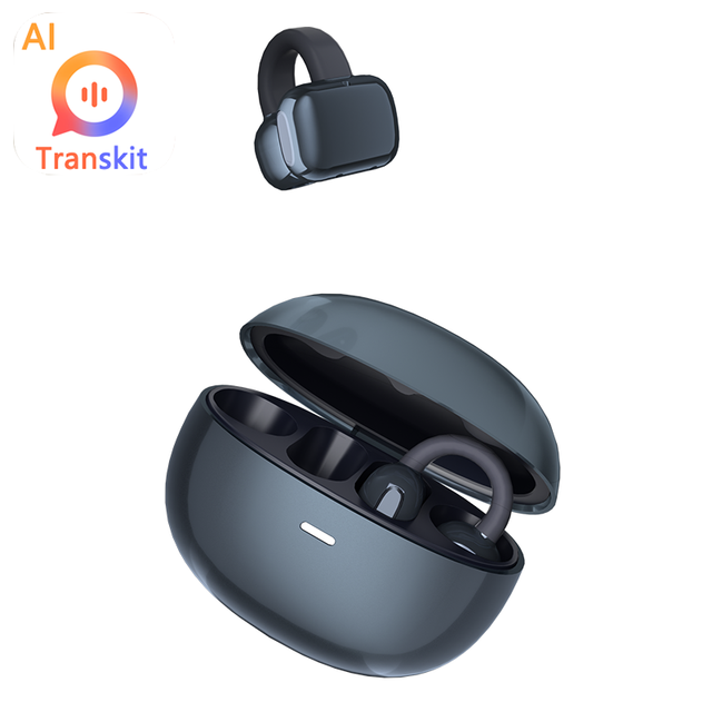 AI Smart Translator Earbuds 156+ Languages Ear-Clip Wireless Headphones Ultra-Light Comfortable Wear Bulk Wholesale OEM X61