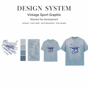 T-shirt graphique vintage personnalisé HuaYi GOTS&OEKO-TEX, coton 220 g/m², streetwear, tee-shirt à étiquette privée, fabricant OEM ODM - Product Image 4