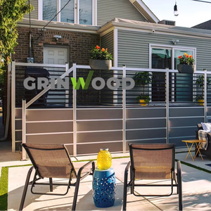 Nuevo diseño Premium Outdoor <span class=keywords><strong>Garden</strong></span> Solución DE PRIVACIDAD Impermeable Bajo mantenimiento Ecológico Co-extrusión Valla WPC - Product Image 1