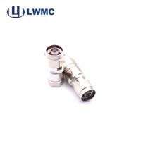 Conector de RF Coaxial N macho, 50ohm, niquelado recto, para cable 1/2 S