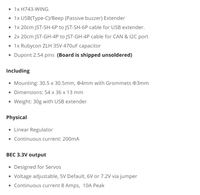 Contrôleur de vol Matek H743-WING V3 FC intégré OSD BEC Current Sensor Betaflight ou Inav Configurateur pour drone RC FPV