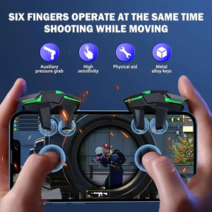 Disparador de juego móvil DY02 para PUBG <span class=keywords><strong>Phone</strong></span> Gaming <span class=keywords><strong>Controller</strong></span> Gamepad <span class=keywords><strong>Joystick</strong></span> Aim Shooting L1R1 Botón de tecla de aleación para IPhone <span class=keywords><strong>Android</strong></span> - Product Image 4