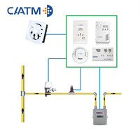 CAATM JT-CA349 CE langit-langit pintar dipasang LPG detektor Sensor Gas rumah tangga lampu suara Alarm CO detektor kebocoran Gas penganalisis Gas