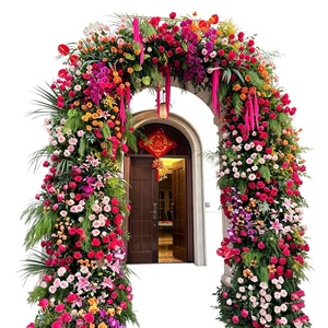 Natural Greenery Floral <b>Arch</b> <b>Decor</b> For Indoor Reception Outdoor Lawn Wedding And Festival Event Styling - Product Image 6