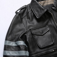 Veste en cuir de vachette multi-poches à revers pour homme Resident Evil Corium, fabricants, stéréo, chasse, grande taille
