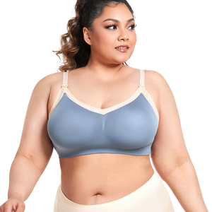 <span class=keywords><strong>Reggiseno</strong></span> Allattamento Senza Ferretto Taglia Grande per Seno Abbondante, Comodo, in Pizzo, Apertura Frontale, Senza Cuciture - Product Image 4