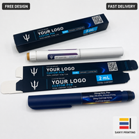 Boîte d'emballage en carton pour stylo de 2 ml, personnalisable en gros, conception gratuite et logo personnalisé, carton de haute qualité