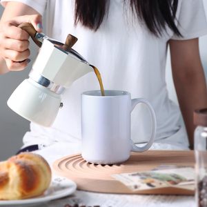 Smilatte 16 Oz Ceramic Coffee <b>Mug</b> White Classic <b>Large</b> Handle Microwave Dishwasher Safe - Product Image 6