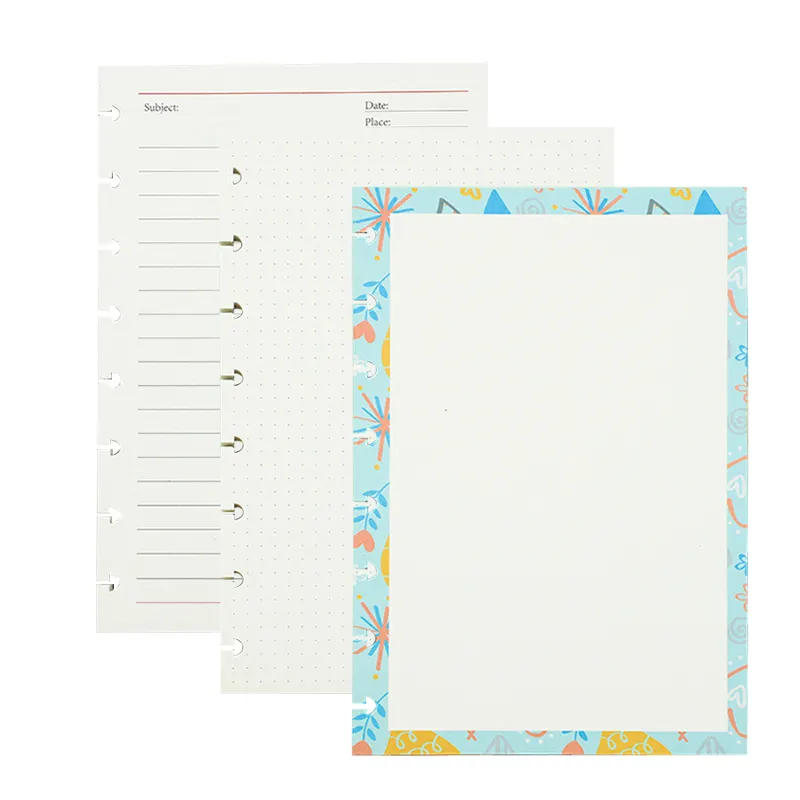 A5 Refill Paper 60 Sheets Disc Binding Dotted And Blank Inner Pages For Notebook