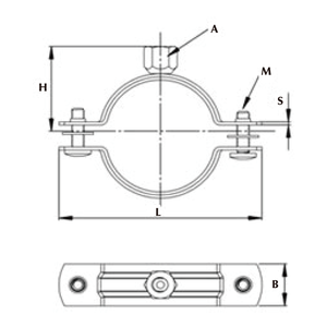 Nhà Máy Trung Quốc Electro-Mạ Kẽm Thép Treo Kẹp Đệm Ống Kẹp Với Chèn Inch Hệ Thống Đo - Product Image 6