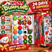 Calendrier de l'Avent en Peluche de Noël, Boîte Mystère, Jouet en Peluche Surprise Souple et Mignon de 5,5 cm, Poupée Rembourrée Douce, Cadeau de Fêtes
