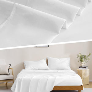 Custom Logo Beddengoed Set Full Size Beddengoed Set 100% Katoen Satijn 60S 300tc Laken Hotel Beddengoed Set Dekbedovertrekken - Product Image 5