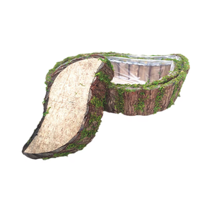 P119 Panier <span class=keywords><strong>de</strong></span> fleurs artificielles pour le jardinage extérieur <span class=keywords><strong>Pot</strong></span> <span class=keywords><strong>de</strong></span> fleurs en écorce <span class=keywords><strong>de</strong></span> pin Panier <span class=keywords><strong>de</strong></span> plantation <span class=keywords><strong>de</strong></span> jardin tissé et en rotin tissé - Product Image 1
