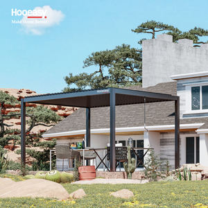 Hooeasy DIY Colonne autoportante <span class=keywords><strong>Lames</strong></span> de persiennes de <span class=keywords><strong>toit</strong></span> réglables manuelles Pavillon rabattable Gazebo <span class=keywords><strong>Pergola</strong></span> d'extérieur bioclimatique - Product Image 3