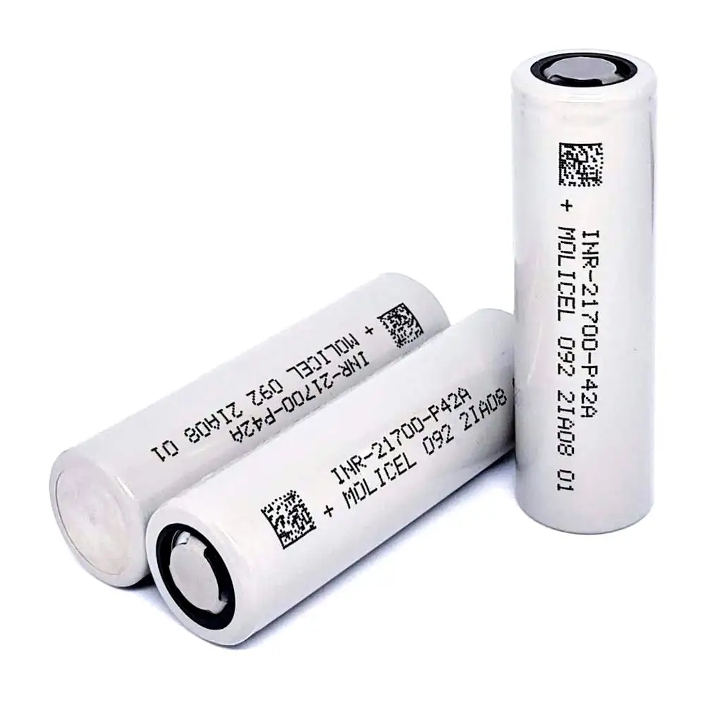 MOLICEL 21700 P42A 3.6V 4200mAh 45A充電式円筒形リチウムイオンAkku電池台湾製