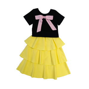 Child Summer <b>Clothes</b> Girls Holiday Layered <b>Princess</b> Backless Dress Set Suits With Pink Bowknot From Online Shopping - Product Image 1