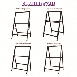 <b>A4</b> Adjustable Poster Stand Iron Easel Plate Display Timber a <b>Frame</b> Sidewalk Sign - Product Image 2