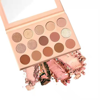 Palette de fards à paupières scintillants personnalisable de 15 couleurs avec des nuances faciles à appliquer et logo pour fards à paupières