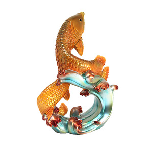 Adornos Prácticos de Resina Epoxi con Forma de <span class=keywords><strong>Pez</strong></span> de la Suerte, Regalo de Navidad, Halloween, Inauguración de Casa, Figura Personalizada - Product Image 3
