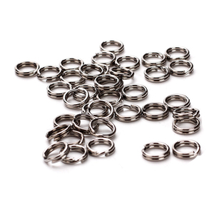 ห่วงสแตนเลสแบบแยกแหวนสำหรับตกปลารูปวงรีคู่อุปกรณ์เสริมสำหรับเบ็ดตกปลาคาร์พแบบหมุนปรับแต่งได้ - Product Image 1