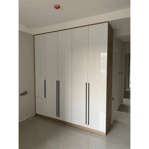 Muebles de vestidor italianos minimalistas, directamente de fábrica, hechos a medida, armario de madera contrachapada, vestidor con almacenamiento oculto - Product Image 2