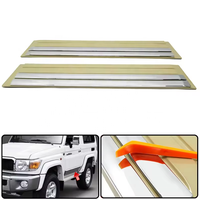 YBJ accessoires de voiture panneau de moulage latéral avant couvercle de protection pour Land Cruiser 70 76 78 FJ79 Beige Double Chrome LC79 garniture de porte