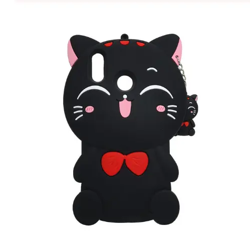 For Huawei Nova 3i 3D Silicon Lucky Cat Cartoon Soft Cell Phone Case Cover for Huawei p smart plus Shell cute fundas
