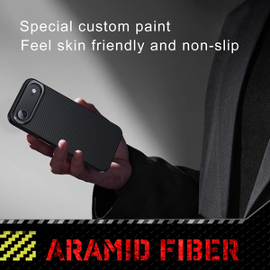 เคสโทรศัพท์ Laudtec Aramid Fiber ที่มีช่องใส่กล้องแม่เหล็กที่แข็งแรงสีดำออกแบบได้เองสำหรับ iPhone Air 17 Pro Max Sjk1099 - Product Image 5