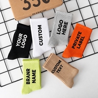 Chaussettes de sport personnalisées à faible MOQ, design gratuit, marque privée, chaussettes de sport unies en coton pour la gym