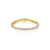 Pulsera de tenis de oro de 18K OEM con diamantes cultivados en laboratorio de 10.25ct, media eternidad, corte marquesa, de lujo, herencia, logotipo personalizado, cadena de caja, joyería