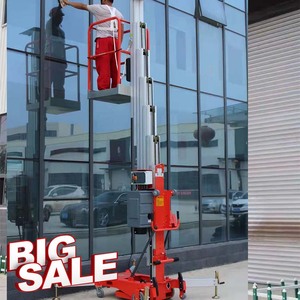 Plataforma de trabajo aéreo de elevación eléctrica hidráulica Escalera Andamio de aluminio de un solo mástil <span class=keywords><strong>Manlift</strong></span> - Product Image 4