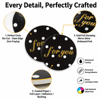 Rouleau d'autocollants personnalisés imperméables « Merci » pour supermarchés, en vinyle durable, avec étiquette privée