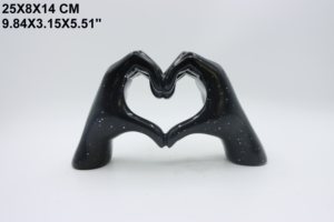 Coeur mains Sculpture pour salon décor amour doigt Statue moderne pour décorations de mariage Sculptures décor à la maison pour étagères - Product Image 6