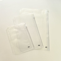 Bolsas de Plástico Transparente con Cierre, Bolsas de PVC A5 A6 A7, Bolsas Económicas con Cierre Hermético para Archivadores