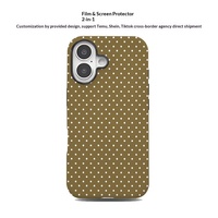 Coque de téléphone portable 17pro/15 personnalisable à faible MOQ, en TPU à pois, magnétique deux-en-un, imprimée par transfert thermique