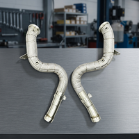 Downpipe sport haute performance pour Mercedes Benz C63 C63S AMG W205 M177 4.0L V8 bi-turbo en acier inoxydable 304, échappement de course