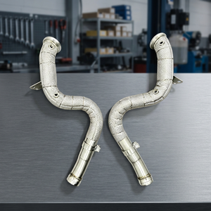 Downpipe sport haute performance pour Mercedes Benz C63 C63S AMG W205 M177 4.0L V8 bi-turbo en acier inoxydable 304, échappement de course - Product Image 6