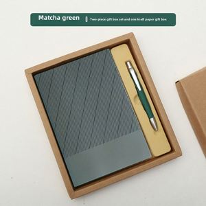 Ensemble de carnets de notes USB de luxe A5 personnalisés X615, couverture en tissu et PP, papeterie rechargeable, stylo, boîte cadeau en cuir, journal - Product Image 2