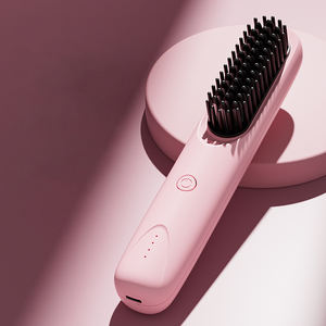 ポータブルワイヤレスヘアストレートブラシヘアフレンドリー充電式フラットアイロン - Product Image 2