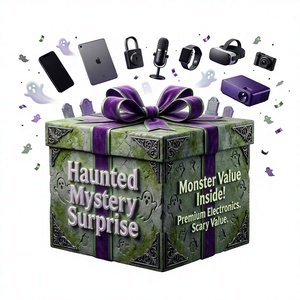 <span class=keywords><strong>Caja</strong></span> <span class=keywords><strong>Misteriosa</strong></span> de Halloween con Regalos Electrónicos de Alto Valor, 1-3 Piezas Aleatorias: Reloj, Teléfono, Auriculares VR, Proyector - Product Image 1