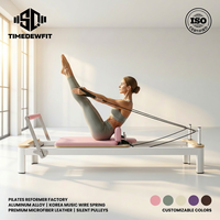 Reformer Pilates OEM d'usine, Reformer Pilates en aluminium durable pour studio, Reformer Pilates en aluminium et ensembles complets de Cadillac pour studio