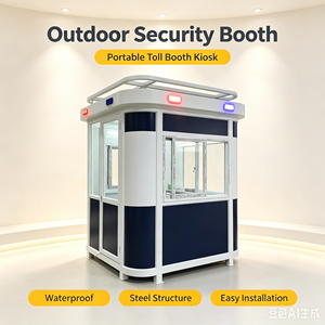 Cabine de sécurité préfabriquée mobile à bas <span class=keywords><strong>prix</strong></span>, <span class=keywords><strong>poste</strong></span> de garde extérieur portable, abri de garde pour parking en stock - Product Image 3