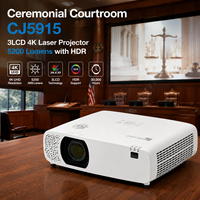 Projecteur laser 4K 3LCD CJ5915 pour salle de cour, 5200 lumens avec HDR