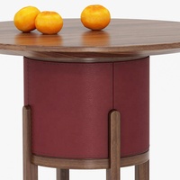 Neuer Couchtisch im chinesischen Stil aus massivem Walnussholz, rund, für das Wohnzimmer
