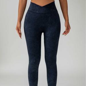 Logo personnalisé 4 pièces Yoga Fitness Sexy dos croisé soutien-gorge Shorts pantalons vêtements de sport de gymnastique séchage rapide femmes Gym Yoga ensemble - Product Image 5